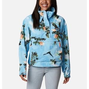 Columbia Deschutes Valley Heritage Retro Tropical Windbreaker Vista Blue Large